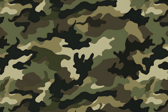 Camouflage, Muster, Tarnfarbe, Militär und Armee Konzept, erstellt mit generativer KI
