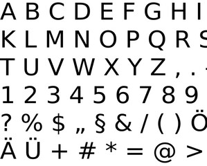 alphabet and numbers vector 