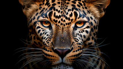leopard portrait close up, big eye
