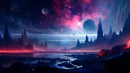 Foto op Canvas fantasy alien planet © Aram