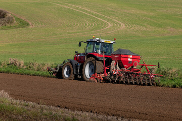 Obraz premium Agriculture Wolds Yorkshire,Agriculture on the Wolds,The Yorkshire Wolds are hills in the counties of the East Riding of Yorkshire and North Yorkshire in Northern England.