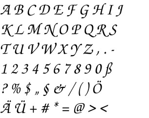 alphabet and numbers vector