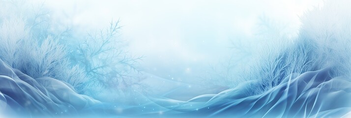 Abstract blue white Christmas banner