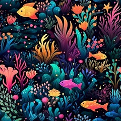 Underwater World of Color Pattern