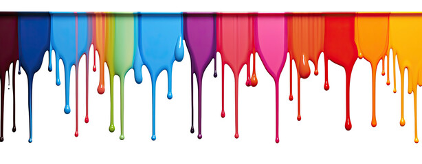 rainbow acrylic paint flowing