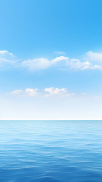 blue water skyline