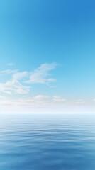 Fototapeta na wymiar blue water skyline
