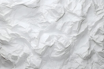 Obraz premium Crumpled white paper texture background generativ ai