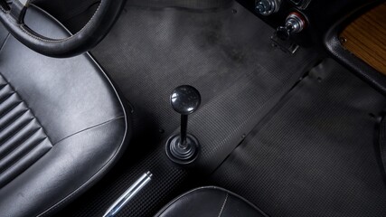 Manual shifter on a car