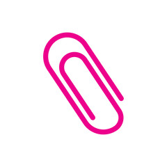 Isolated paper clip office icon Vector
