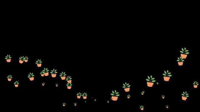 flowerpot, with, plant, emoji, vector, illustration, animation, flower, light, christmas, decoration, floral, frame, illustration, animation, design, black, pattern, vector, gold, art, celebration, 3d