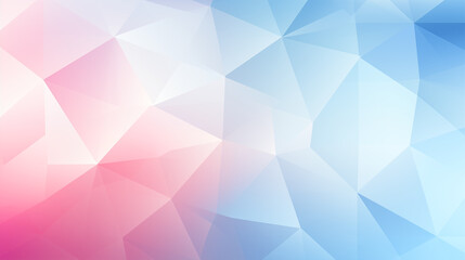 Abstract background of cascading triangles, in the style of digital art minimalism, pastel pinks and blues