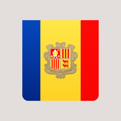 andorra flag. vector illustration national flag isolated on light background