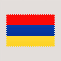 armenia flag postage stamp. vector illustration national flag isolated on light background