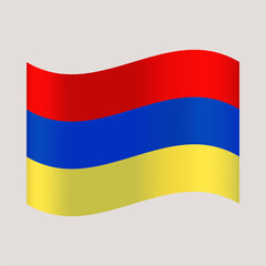 armenia wavy flag. vector illustration national flag isolated on light background