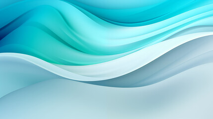 Fototapeta premium Background with abstract wave patterns, minimalism, aqua blue and seafoam green