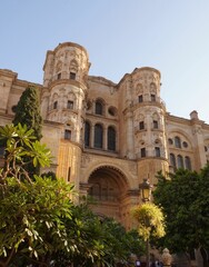 Fototapeta premium Beautiful view of the Cathedral of the Diocese of Malaga in Spain