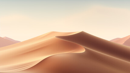 Fototapeta na wymiar Background of minimalist desert dunes