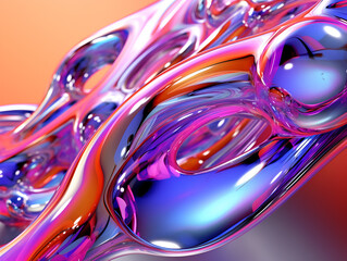 3d render of abstract organic shapes, ai generated