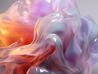 Obraz premium 3d render of abstract organic shapes, ai generated