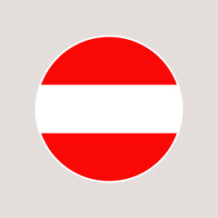 Fototapeta premium austria circle flag. vector illustration national flag isolated on light background