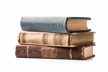  Old books on a white background: antique chic