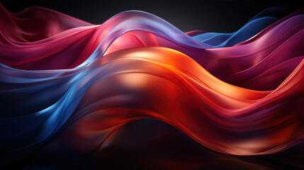 Obraz premium Multicolor abstract neon background. Created with Generative AI
