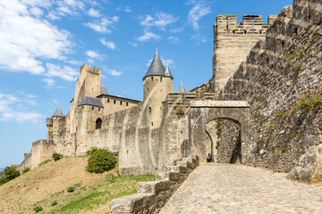 Fototapeta na wymiar Remparts de Carcassonne