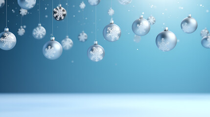Fototapeta premium 3d render of winter ornaments background