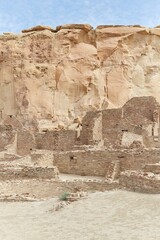 The Pueblo Bonito ruins at Chaco Canyon, New Mexico