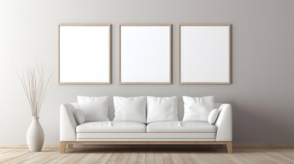 3d render of frame mock up , ai generated 