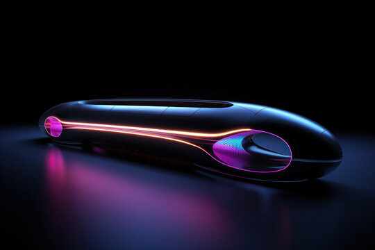 A conceptual hyperloop pod, straight from a sci-fi film