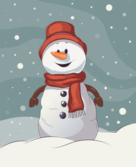 snowman with hat
