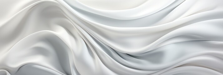 Obraz premium White silk fabric banner background