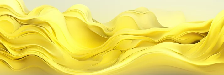 Fototapeten abstract yellow waves background © nnattalli