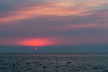 Beautiful Whidbey Island Sunset Overlooking Admiralty Inlet, Washington