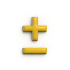 Obraz premium plus and minus 3d icon isolated 