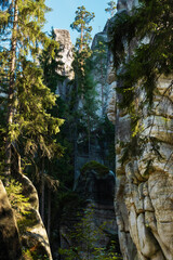 Monumental rock formations in Adrspach rocks, Czech Republic