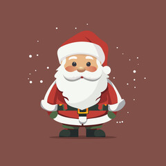 christmas santa claus flat vector style