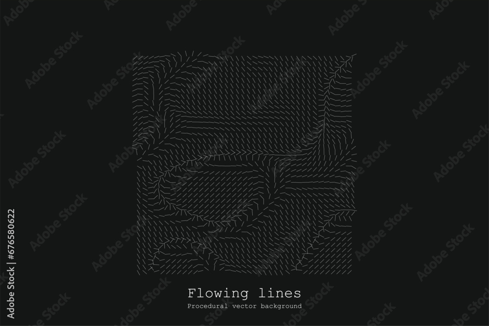 Poster abstract line matrix pattern. noise flow dynamic.