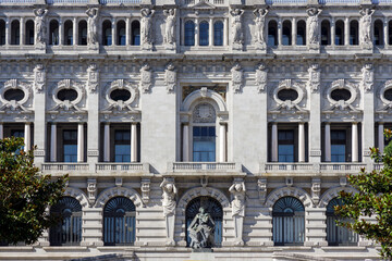 Fototapeta na wymiar Porto city hall in Aliados avenue, Portugal.