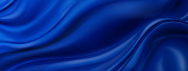 Abstract background with wavy surface in dark blue colors