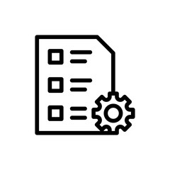 Action plan action plan icon with black outline style. plan, business, strategy, success, action, management, objective. Vector Illustration