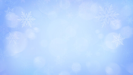 Blue christmas background with snowflakes retro color