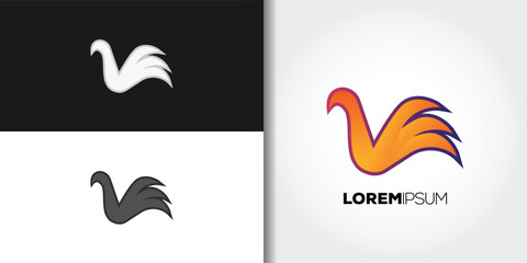 swan logo set