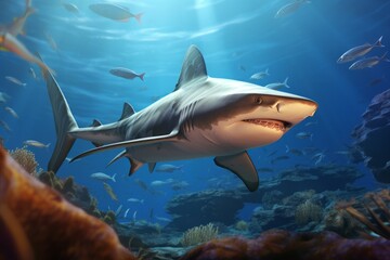 Fototapeta premium Blacktip Shark in the Ocean