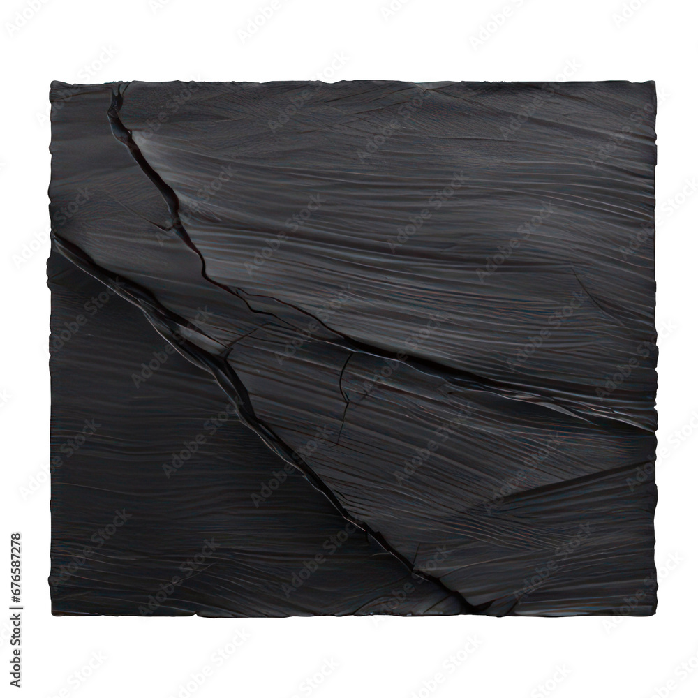 Poster piece of black cardboard isolated on white created with generative ai