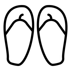 slipper icon line style