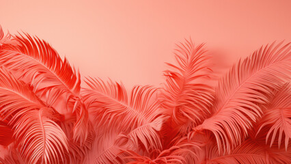 Trendy Exotic Palm Leaf Abstract Background