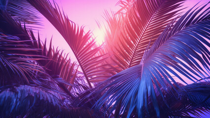 Obraz na płótnie Canvas Trendy Exotic Palm Leaf Abstract Background